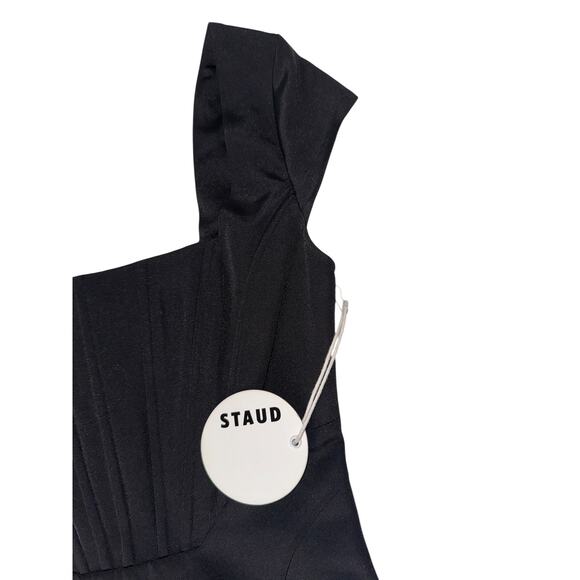 NEW NWT Staud Lotus Black Corset Maxi Dress Size 00 - Picture 9 of 13